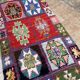 Vintage Boucherouite hallway rug: handwoven Berber rug.