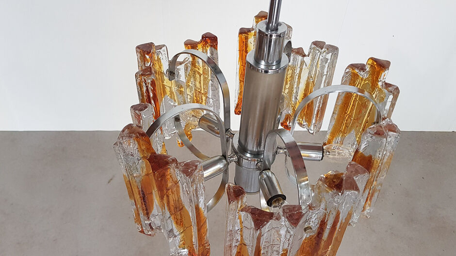Murano glass chandelier by Carlo Nason for AV Mazzega, Italy 1970