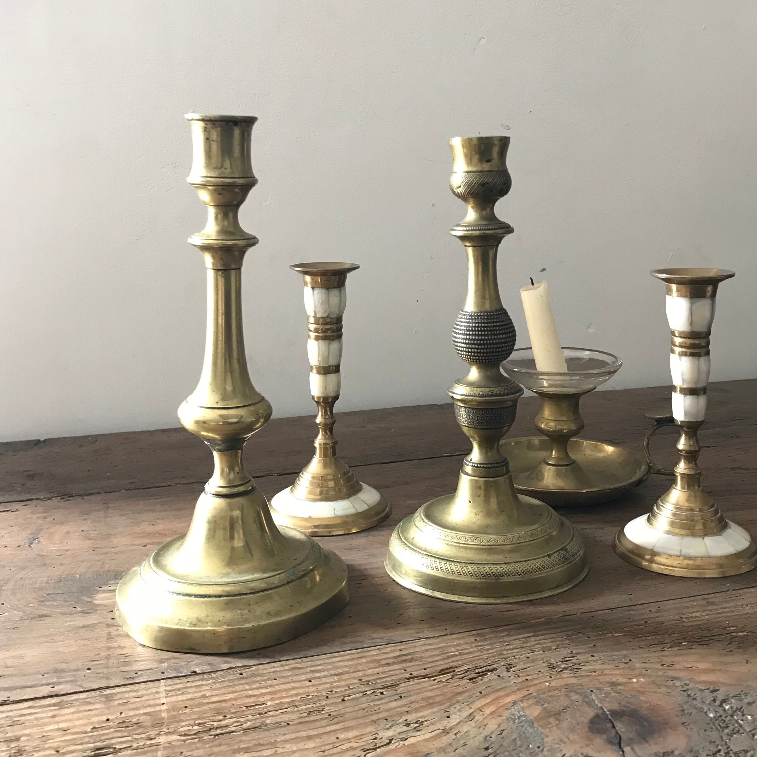 Brass candlesticks