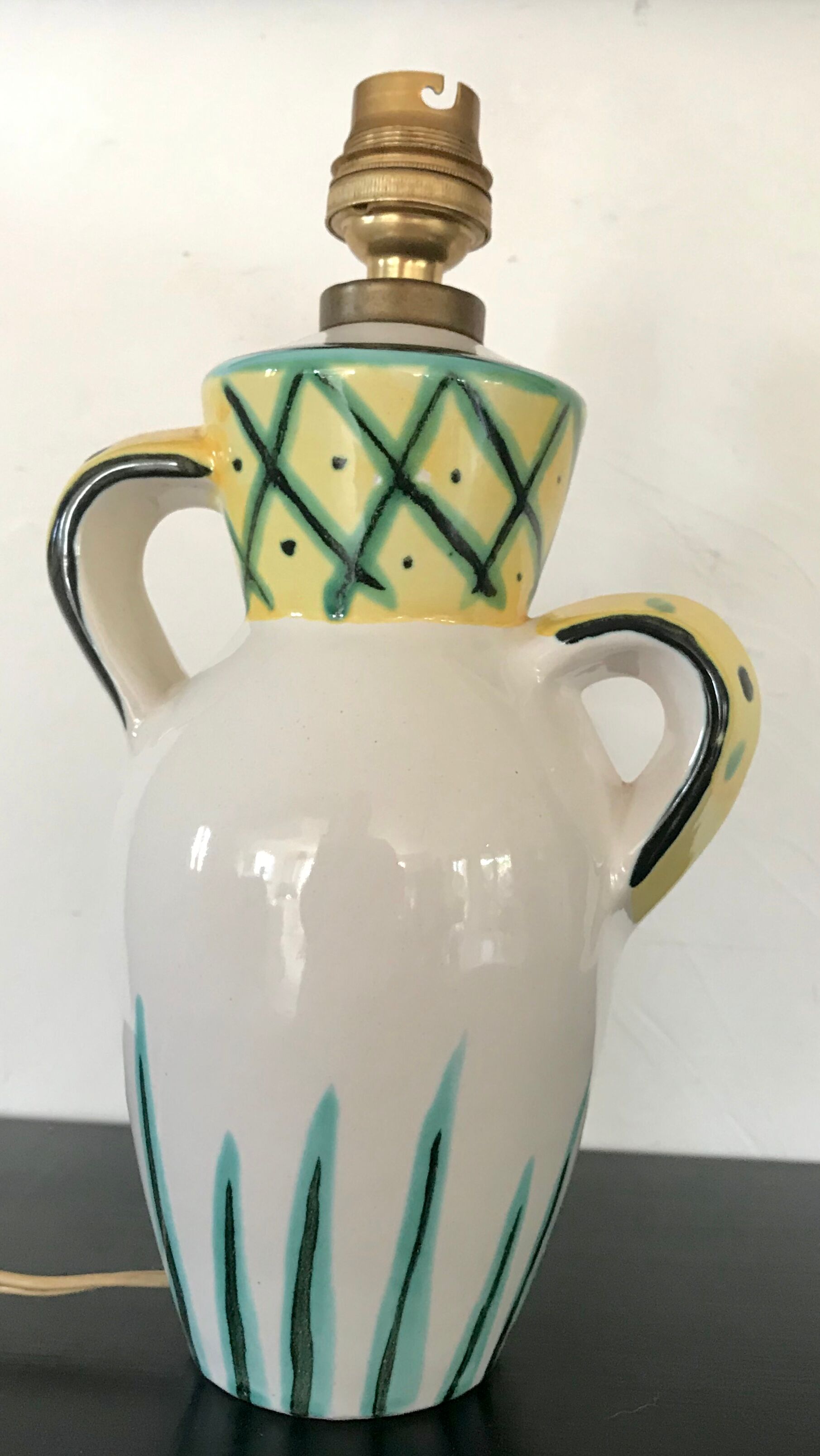Ceramic lamp design circa 1950