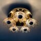 Vintage ceiling lamp in brass and mother-of-pearl 60s-70s