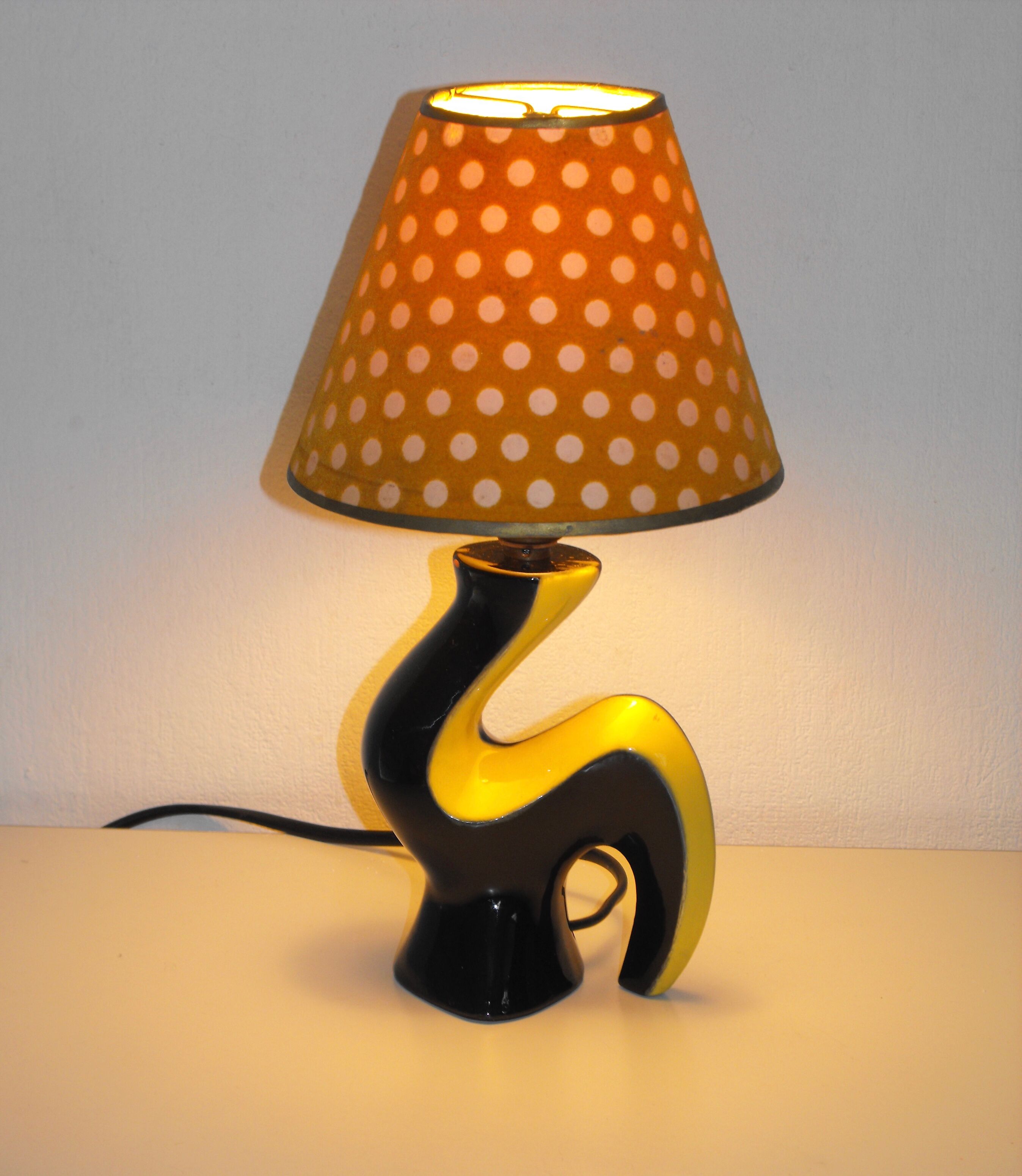 Ceramic Casserole lamp from the 60