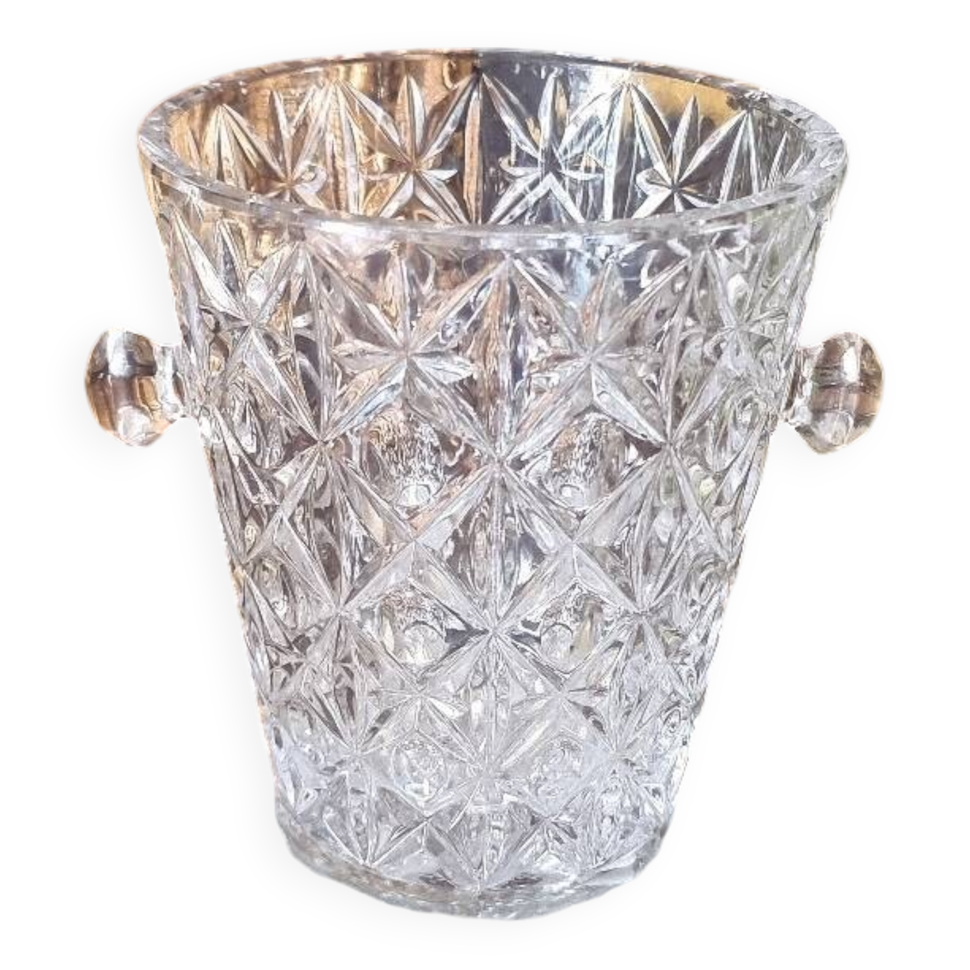 Vintage crystal ice bucket