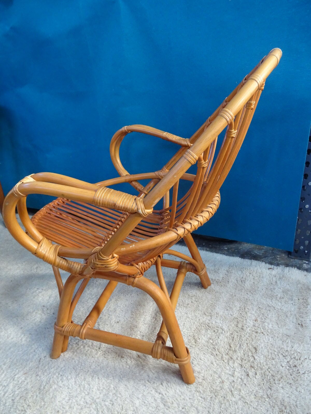 Fauteuil rotin coquille adulte
