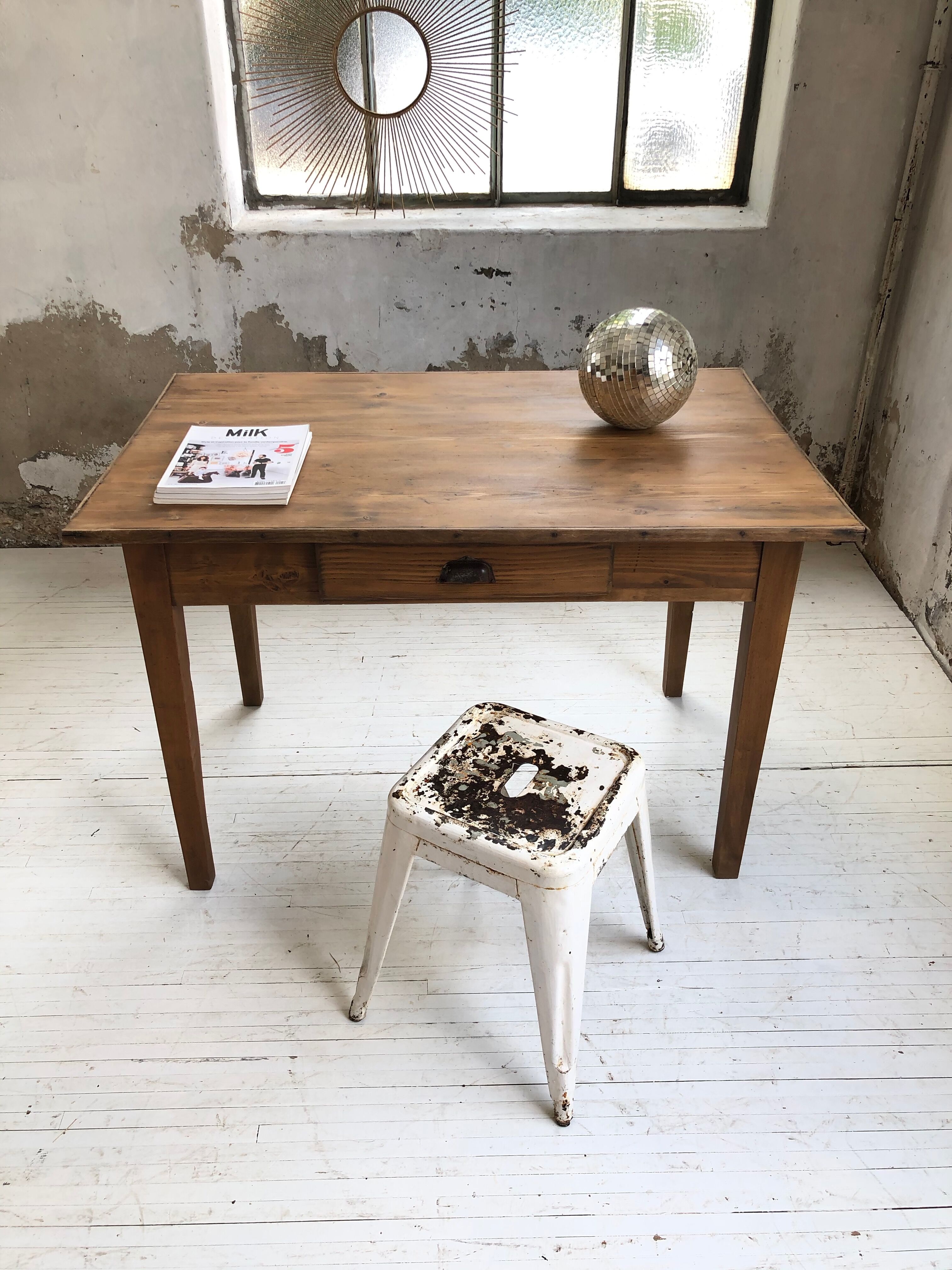 Pine and oak farm table