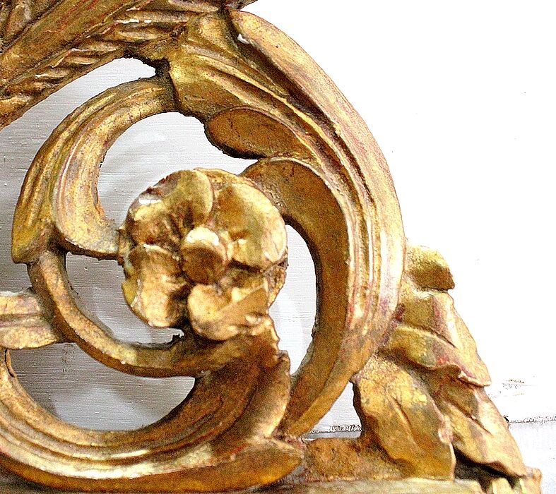 Gilded wood mirror, Louis XVI style - 1st part XXth - 60x30cm