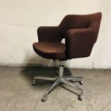 1970 wheeled wool office chair
