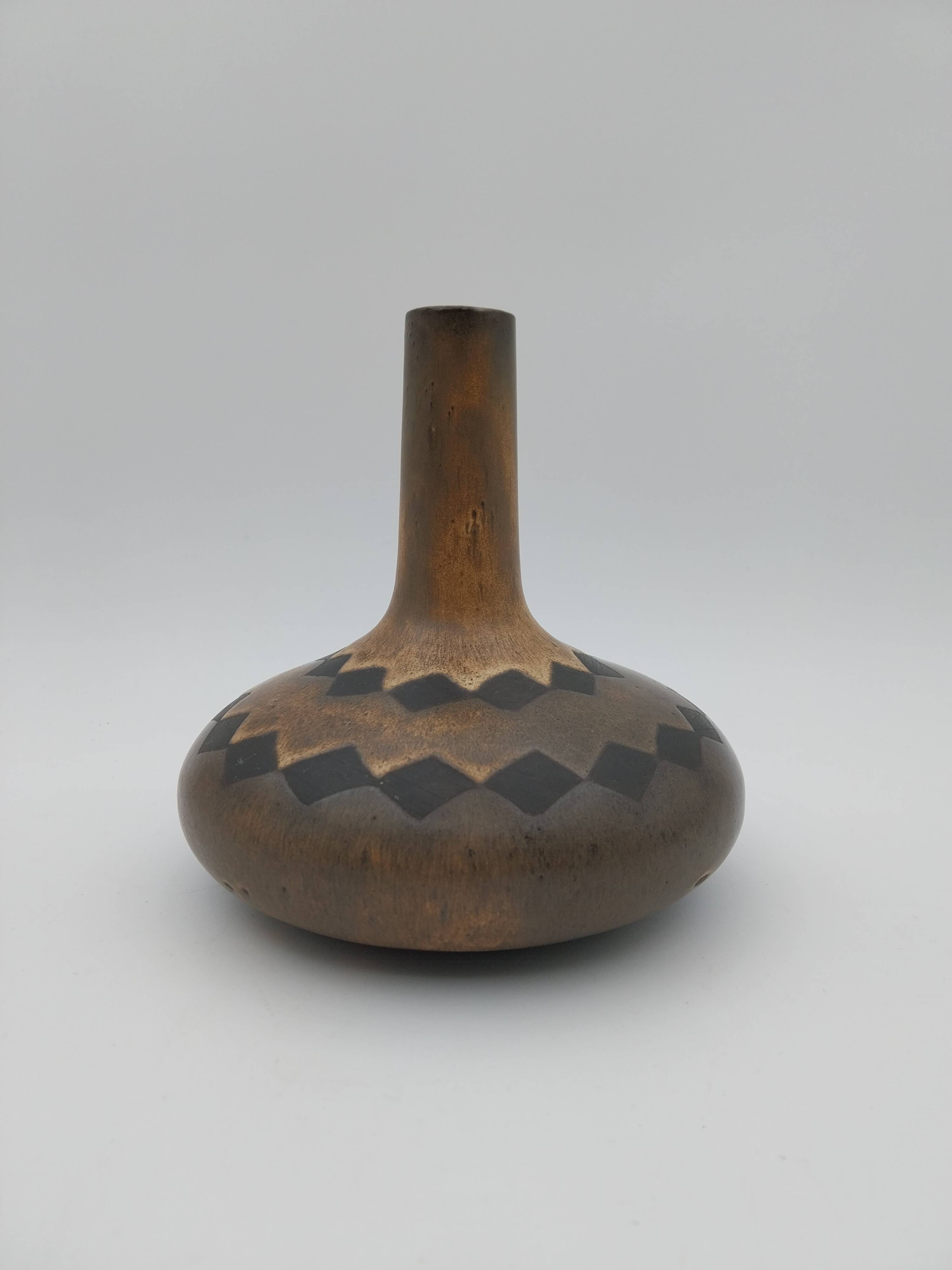 Long-necked ceramic vase