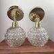 Pair of vintage glass wall sconces