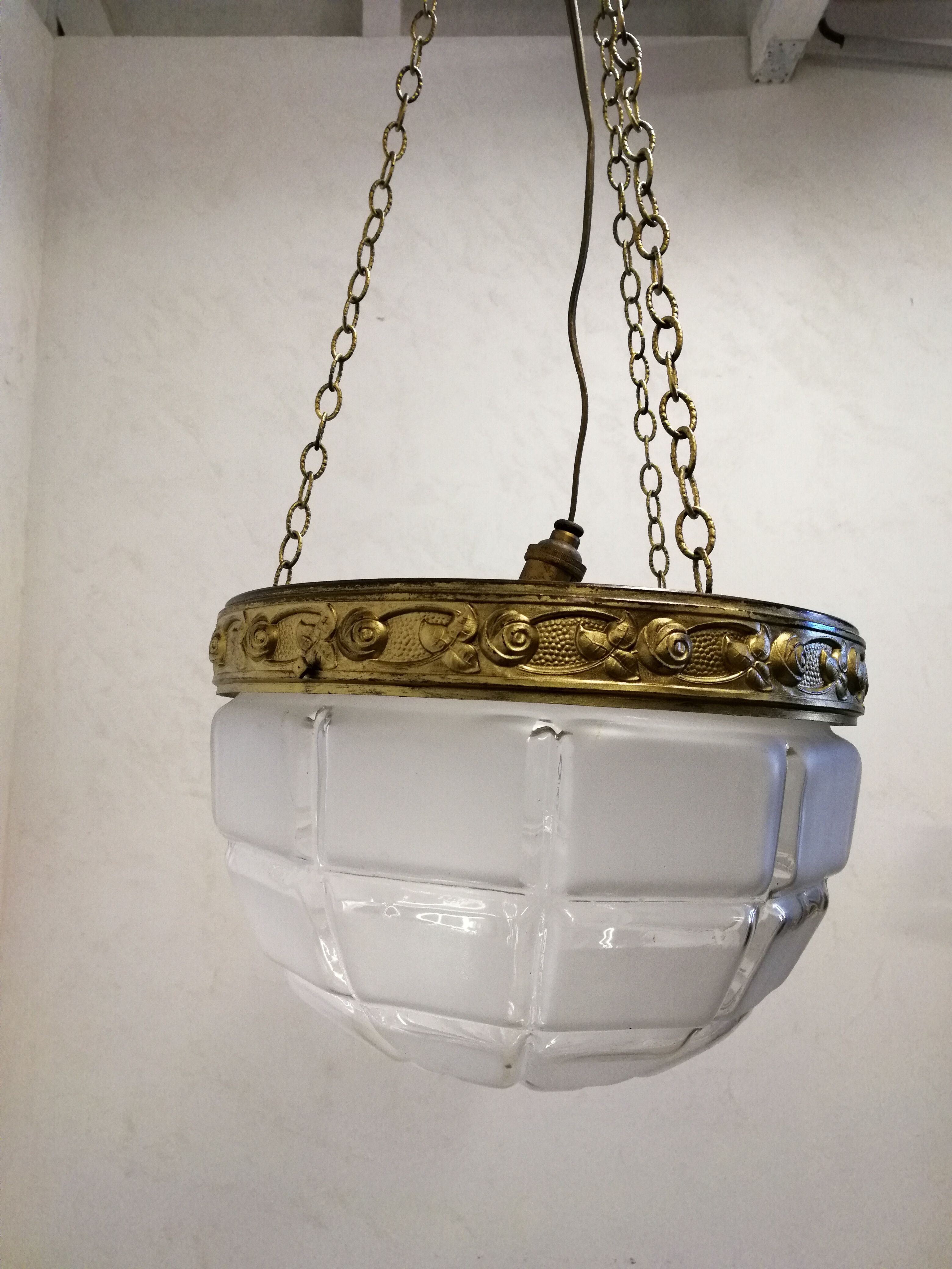 Glass suspension. Art Deco