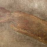 Signed oil on canvas painting "woman lying on her stomach"