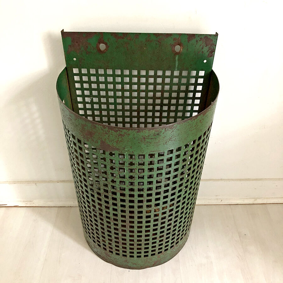 Metal basket of public garden