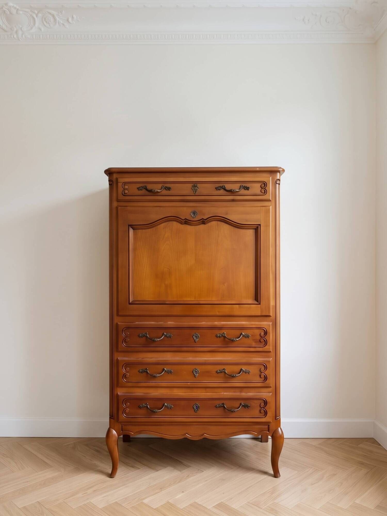 Classic secretary in cherry wood