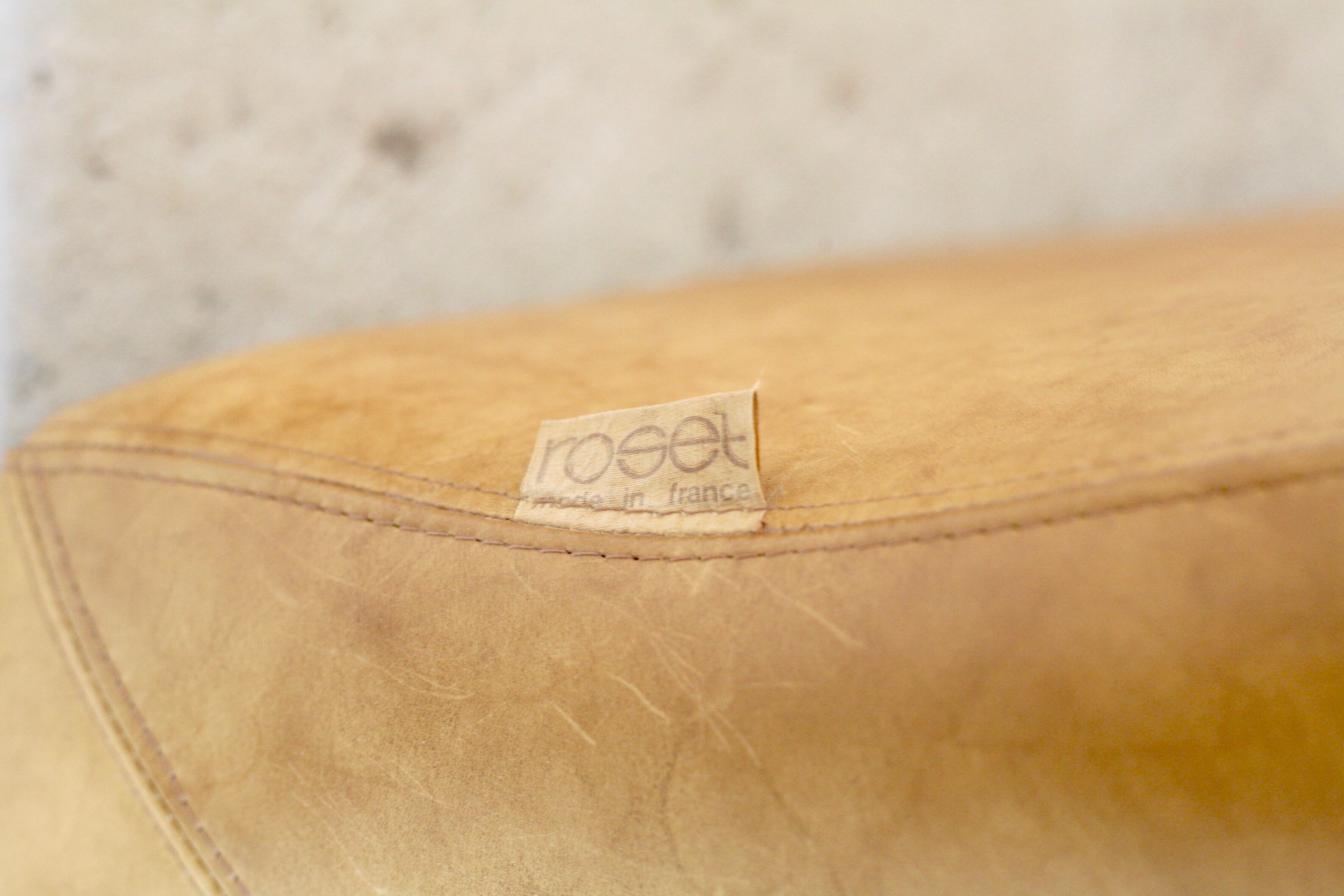 Leather sofa, Albany model, late 70's, Roset edition