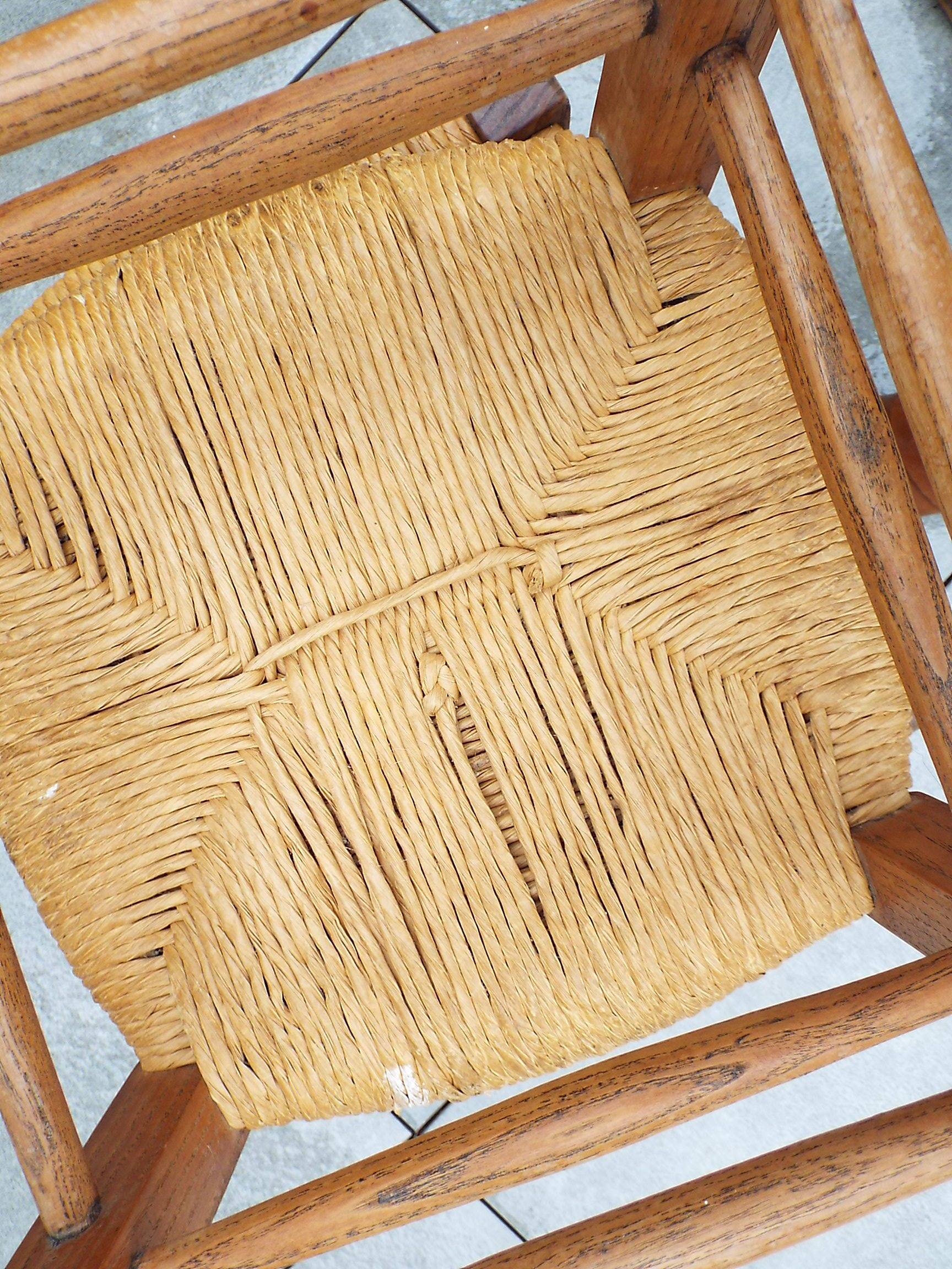 3 tabourets paillés