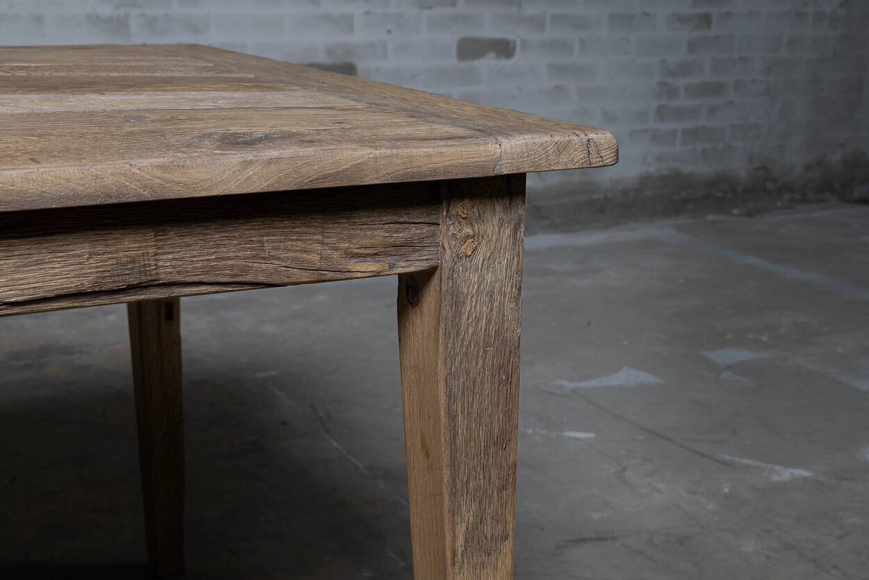 French style solid oak farmhouse table - 300 cm length
