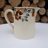Pitcher in art deco earthenware Sarreguemines