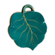Grained in the shape of vintage dark green enamelled ceramic sheet