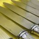 Set of 12 BOULENGER dessert knives in silver metal
