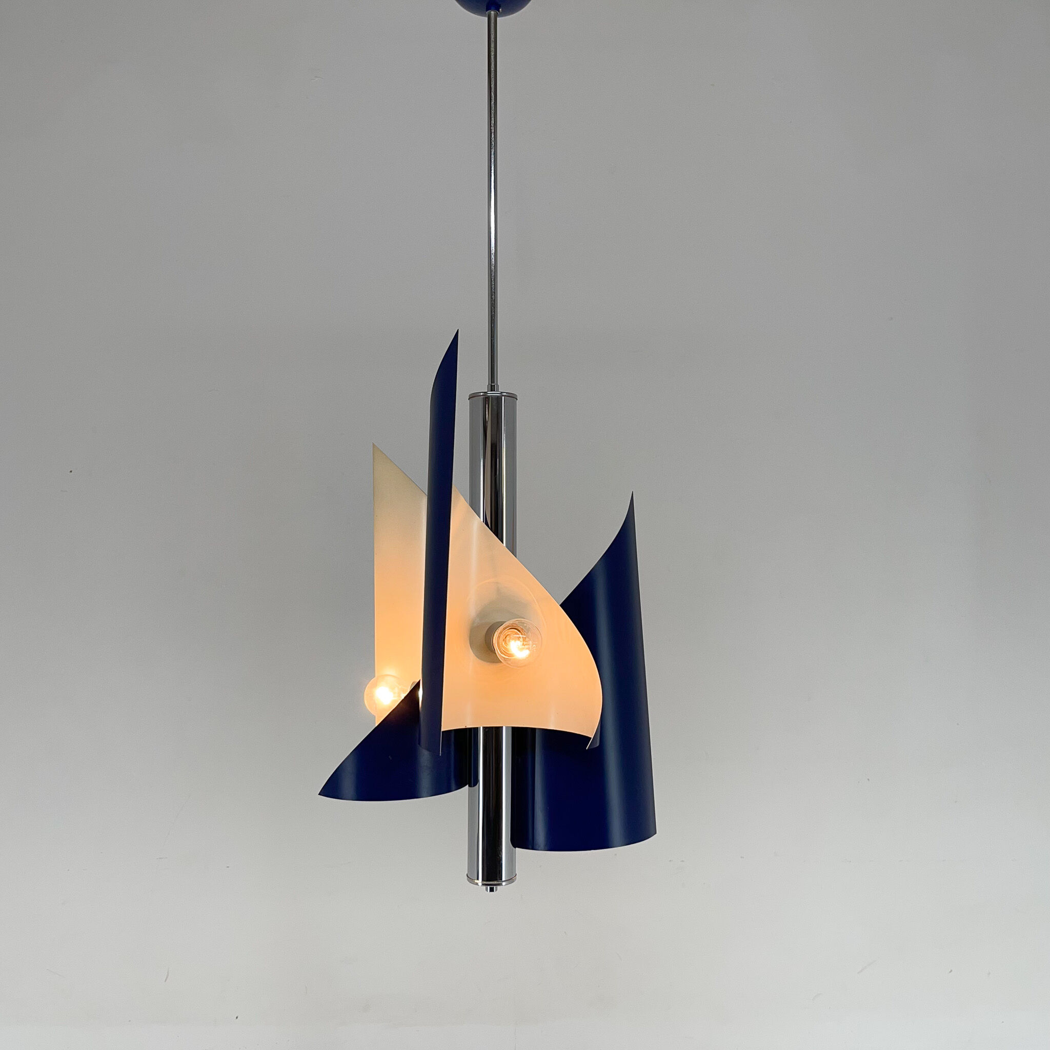 Italian Asymetrical Space Age Chandelier 1970's