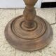 Lampadaire vintage en bois naturel et abat jour en corde années 1960