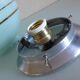 Ceiling lamp globe in opaline peppermint / vintage years 50-60