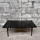 Table noir basse Formica noir vintage design