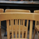 Set of 10 curved beech bistro chairs from the 1950s