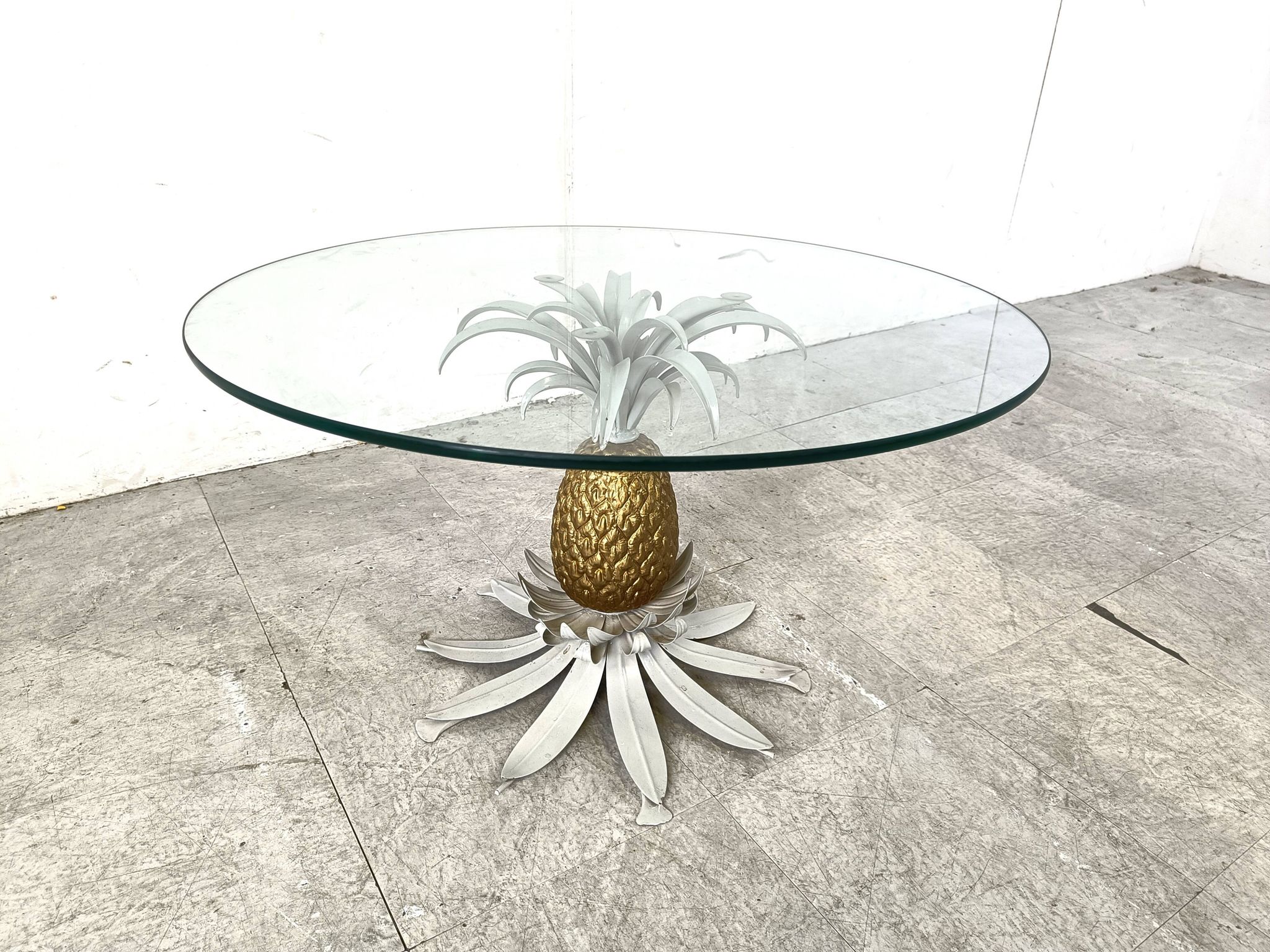 Pair of Hans Kögl pineapple side tables, 1960s