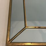 Mirror with closed guards in gilded wood 110x59cm