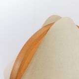 Wooden desk lamp with parchment shade from Denmark