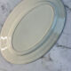 Grand plat ovale en terre de fer 41x27cm