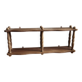 Vintage wooden wall shelf in Napoléon III style – 2 levels
