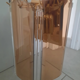 Pair of Italian smoked glass wall lights 1970