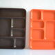 Set of 2 vintage 70's meal trays