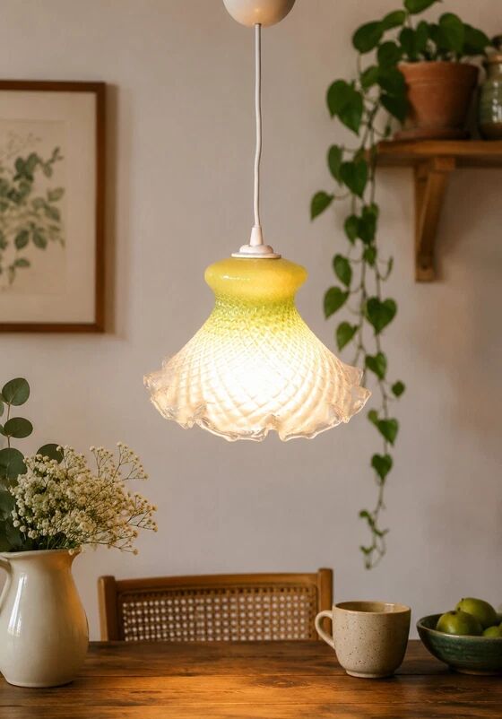 Suspension en verre teinté 1950