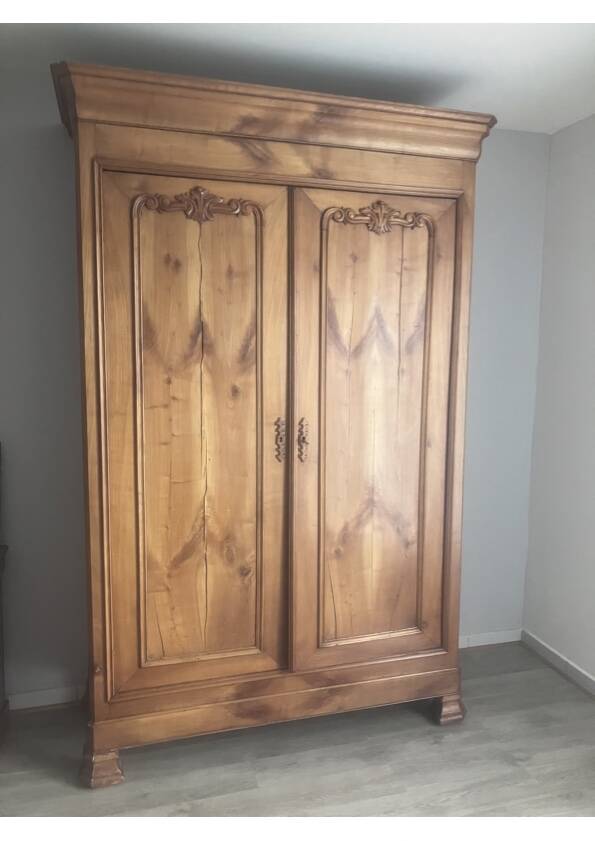 Antique cherry wood wardrobe