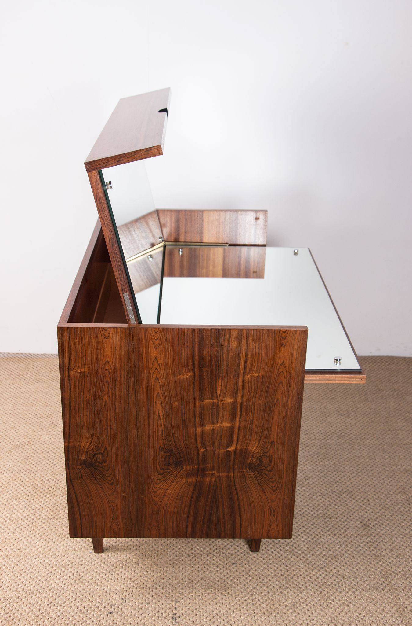Rosewood chest of drawers designed by Paul Geoffroy published by Roche Bobois.