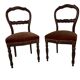 Pair of Louis Philippe period chairs in solid mahogany