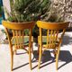2 chaises bistrot bois et vertes