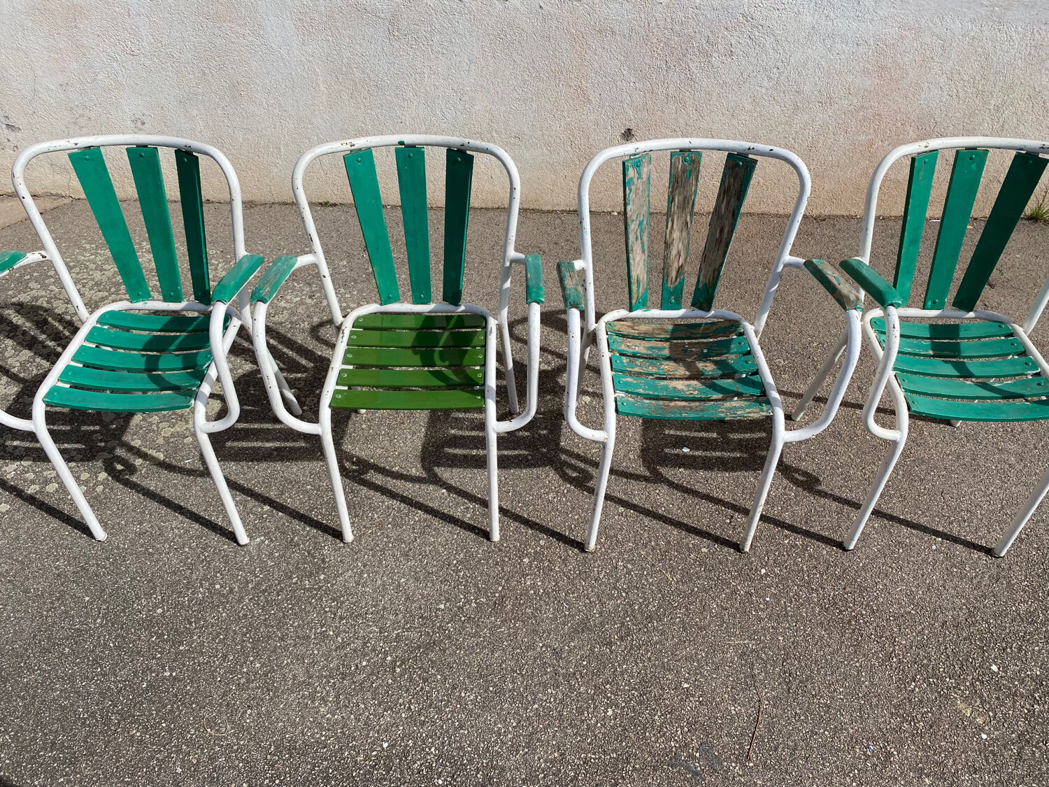 Salon de jardin métal/bois vintage