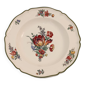 Assiette creuse Villeroy & Boch décor de tulipe et fleurs