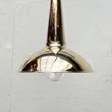 Danish mid-century brass cone pendant lamps, 1950s, set of 2.