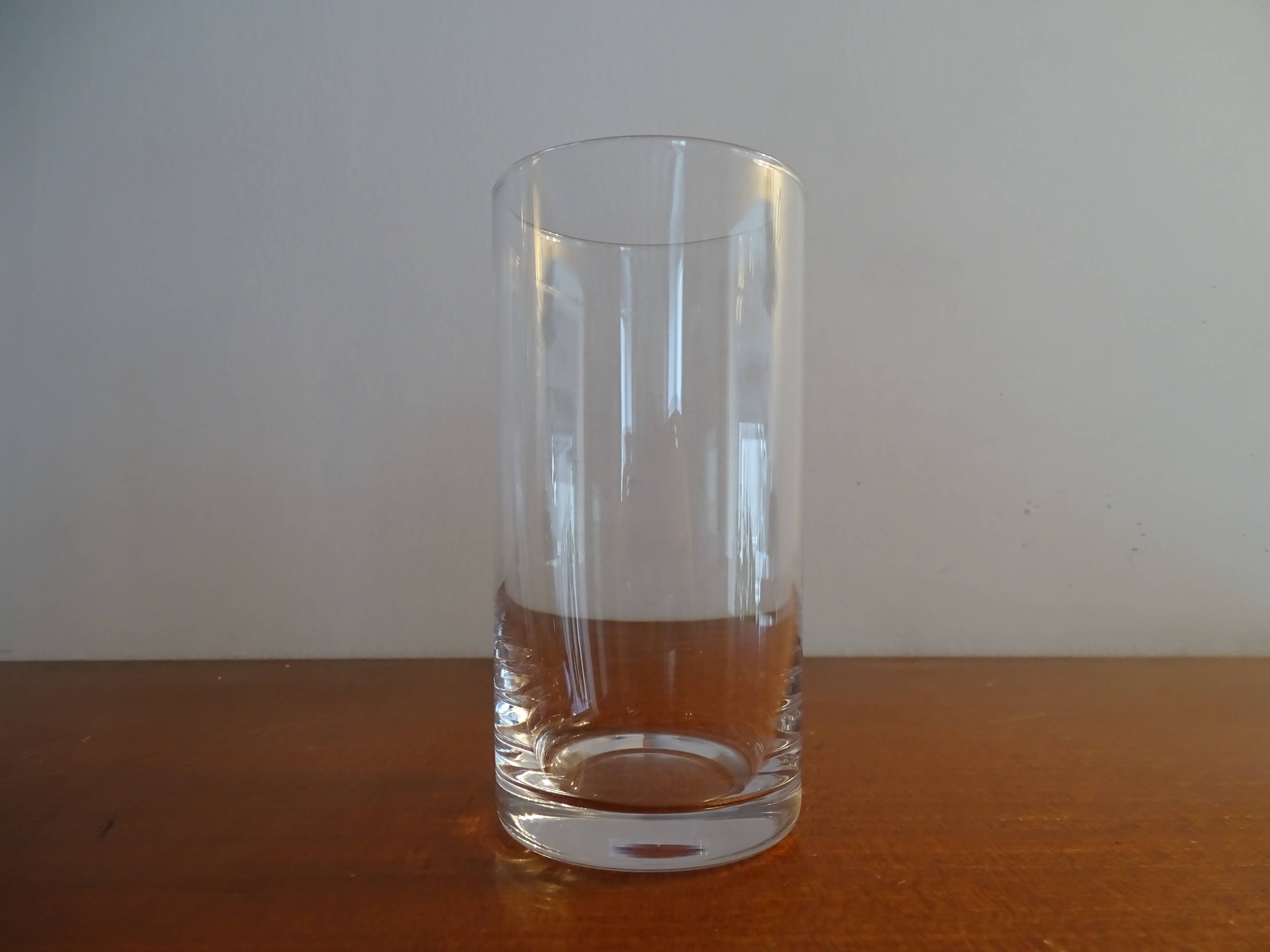 Daum France crystal tumbler glass timeless design signed 12.3 cm