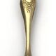 Sugar or ice cube tongs, gold star stamp with lion paw finish