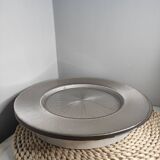 Assiettes plates argenté