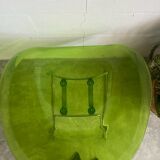 Green plexi chairs