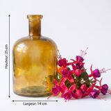 Vintage amber glass bottle – dame jeanne decor – flea market style