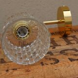 Brass and moulded glass sconce