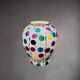 Vase Hubert Bequet Quaregnon en Faïence Nacrée Décor Confetti - Années 50-60